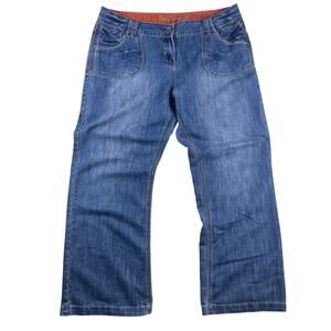 Skater Girl jeans Flower punk Debenhams Boyfriend Jeans Baggy Size 18‎ Stretch